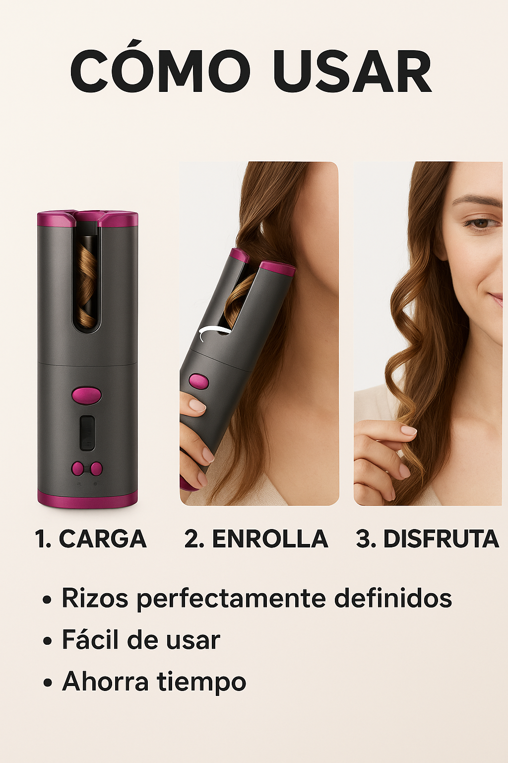 Rizador Automático De Cabello. TIENDA NILDA'S HOPI ( ECUADOR).