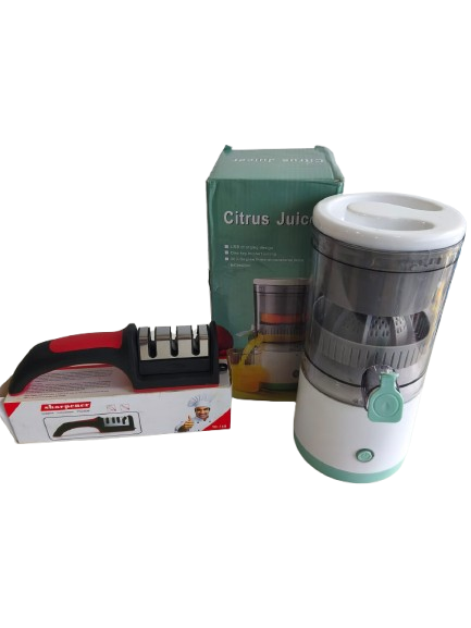 COMBO EXTRACTOR DE JUGO ELÉCTRICO + AFIL