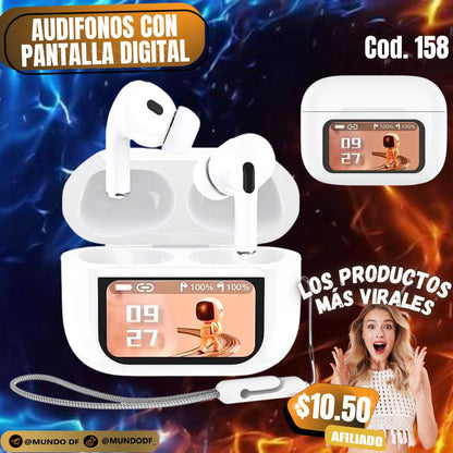 AUDIFONOS CON PANTALLA DIGITAL. TIENDA NILDA'S HOPI(ECUADOR).