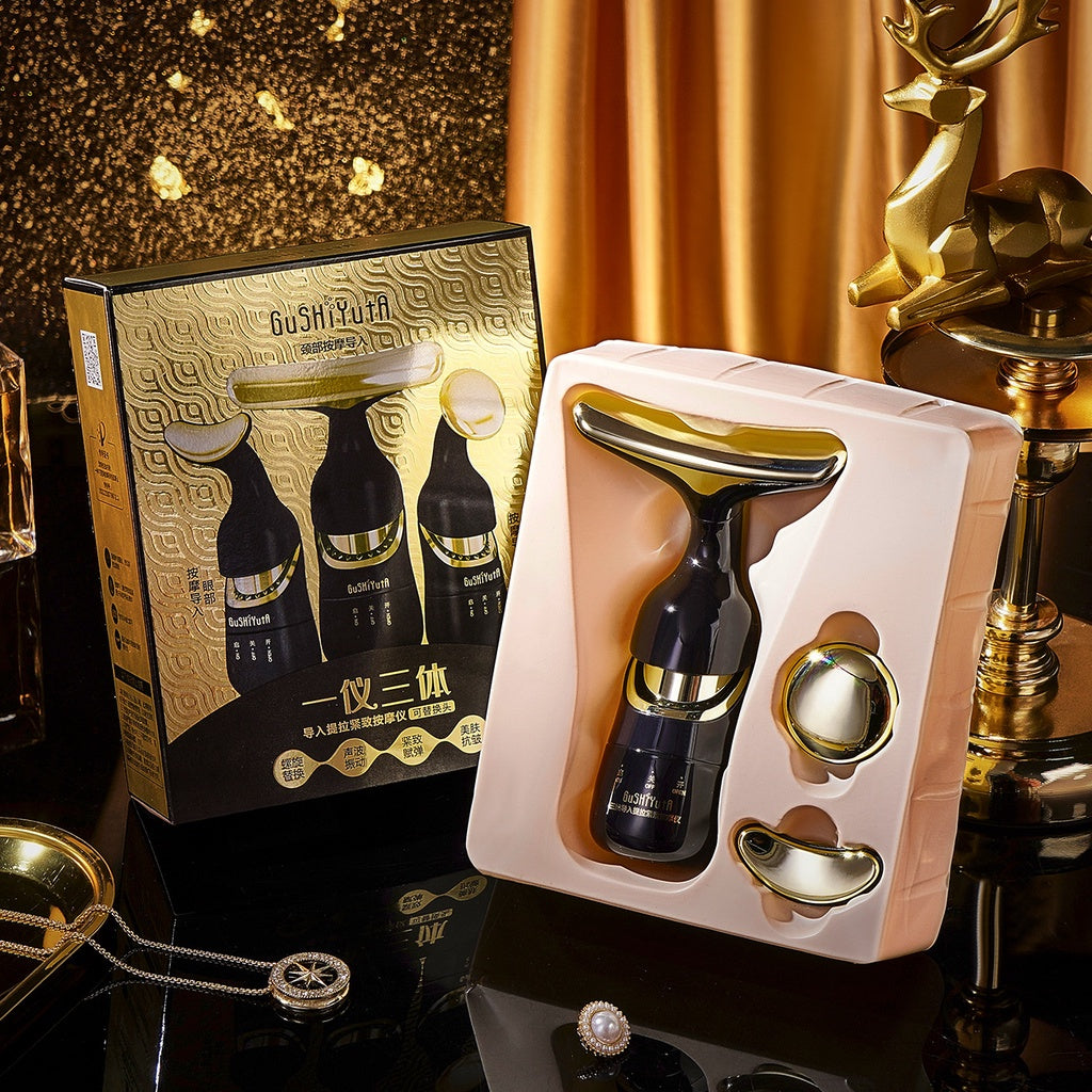 Masajeador facial 3 en 1, ojos, cara y cuello