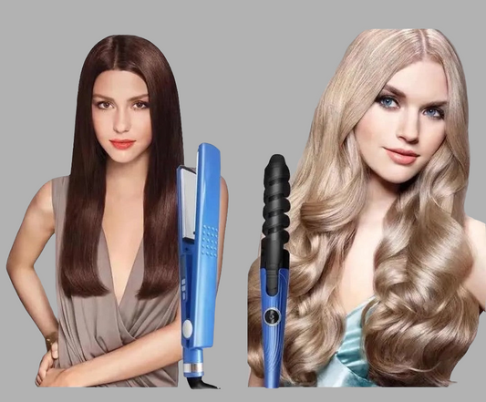 Kit de Plancha de Cabello+Rizadora+Peine. TIENDA NILDA'S HOPI ( ECUADOR).