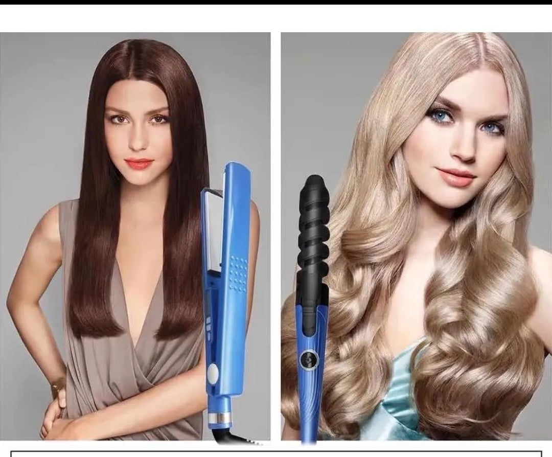 Kit de Plancha de Cabello+Rizadora+Peine. TIENDA NILDA'S HOPI ( ECUADOR).