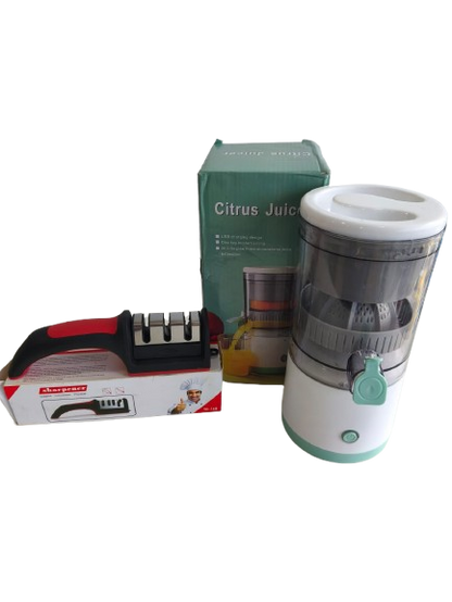 COMBO EXTRACTOR DE JUGO ELÉCTRICO + AFIL